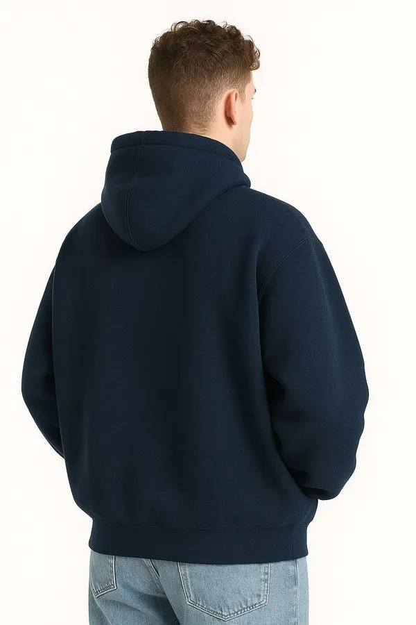 Blue_Printed_Fleece_Full_Sleeve_Hooded_Neck_Sweatshirt_For_Men