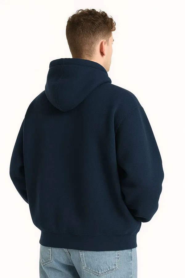 Blue_Solid_Fleece_Full_Sleeve_Hooded_Neck_Sweatshirt_For_Men