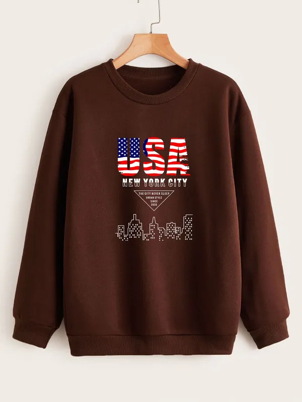 Brown_Graphic_Print_Fleece_Full_Sleeve_Round_Neck_Sweatshirt_For_Men