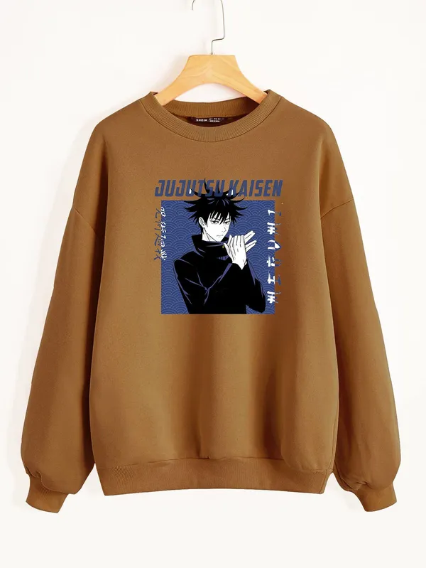 Khaki_Graphic_Print_Fleece_Full_Sleeve_Round_Neck_Sweatshirt_For_Men