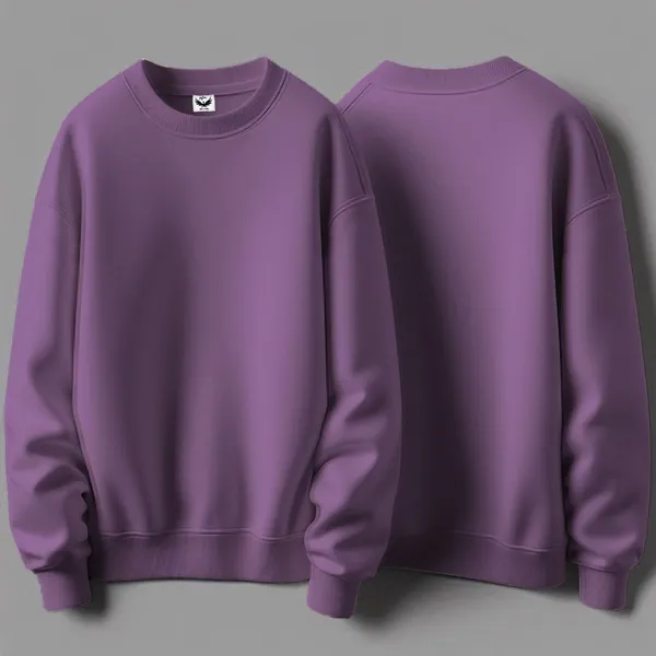 Purple_Solid_Fleece_Full_Sleeve_Round_Neck_Sweatshirt_For_Men