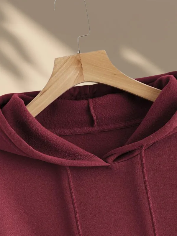 Maroon_Solid_Cotton_Blend_Full_Sleeve_Hooded_Neck_Sweatshirt_For_Men_&_Women
