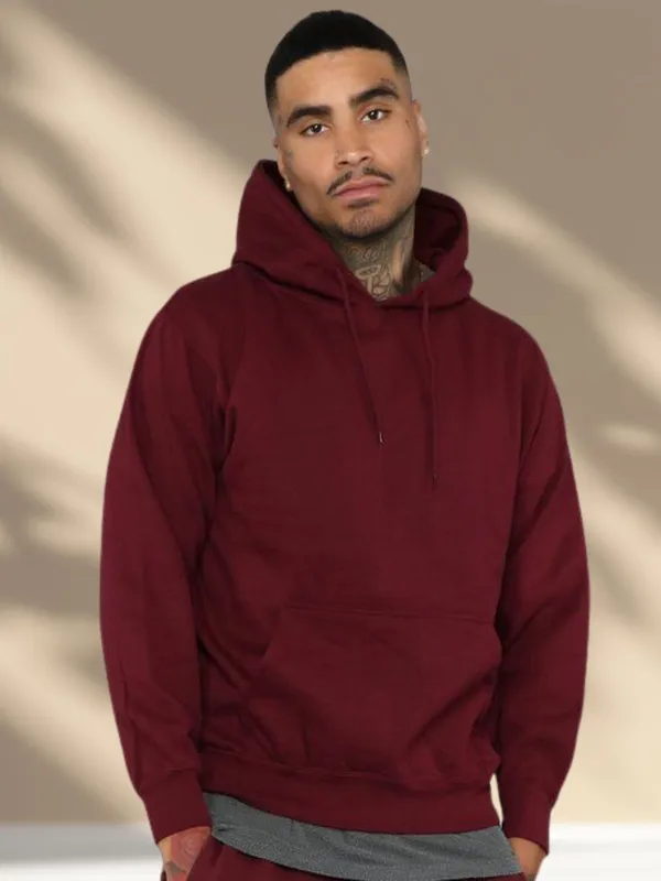 Maroon_Solid_Cotton_Blend_Full_Sleeve_Hooded_Neck_Sweatshirt_For_Men_&_Women