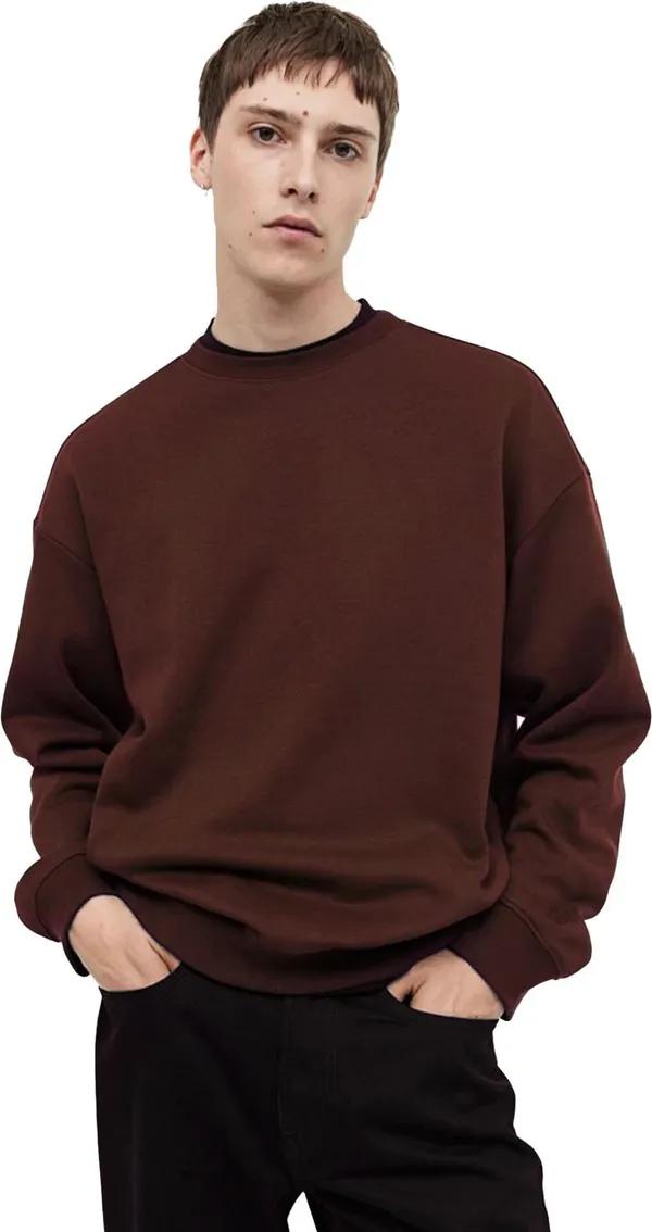 Maroon_Solid_Wool_Full_Sleeve_Round_Neck_Sweatshirt_For_Men
