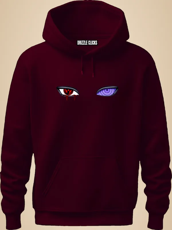 Maroon_Printed_Pure_Cotton_Full_Sleeve_Hooded_Neck_Sweatshirt_For_Men