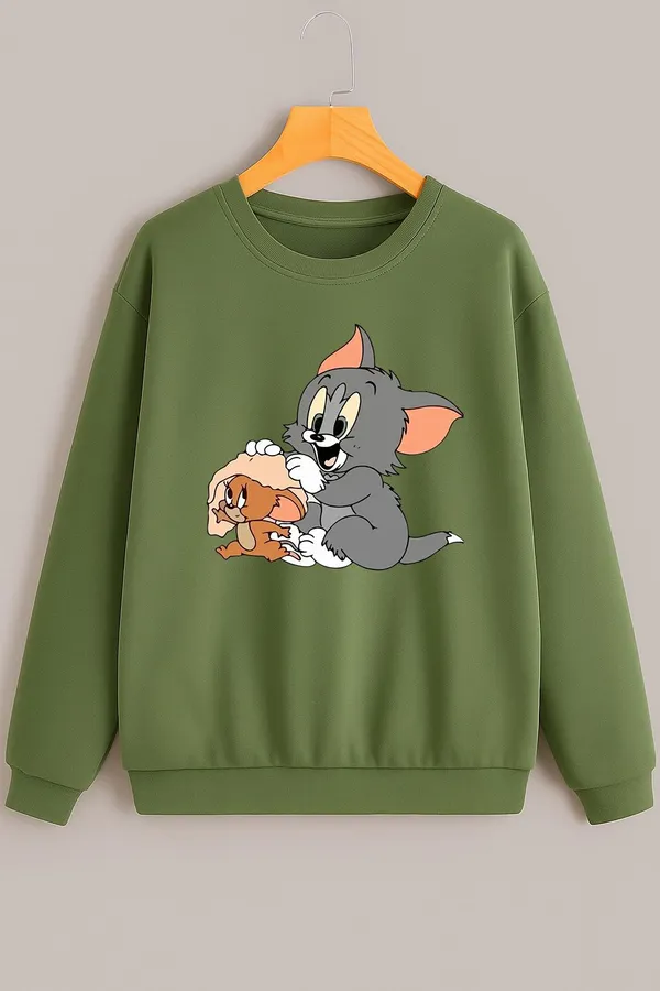 Olive_Graphic_Print_Fleece_Full_Sleeve_Round_Neck_Sweatshirt_For_Men_&_Women