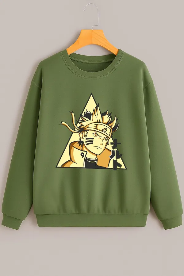 Olive_Graphic_Print_Fleece_Full_Sleeve_Round_Neck_Sweatshirt_For_Men