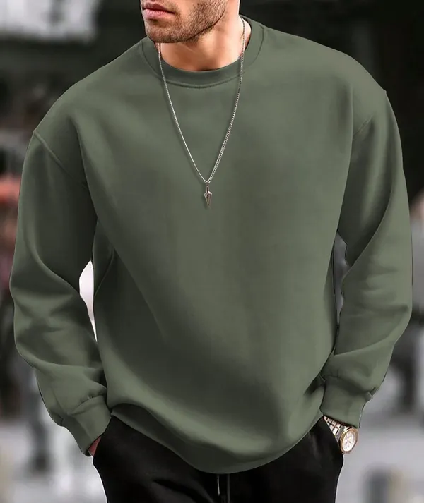 Olive_Green_Solid_Cotton_Fleece_Blend_Full_Sleeve_Round_Neck_Sweatshirt_For_Men