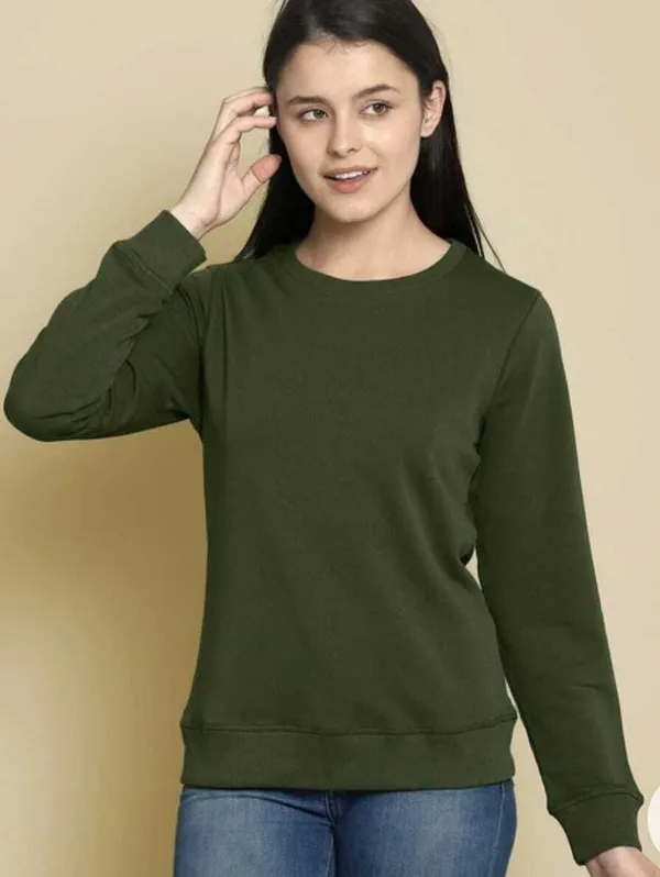 Olive_Green_Full_Sleeve_Solid_Women_Sweatshirt