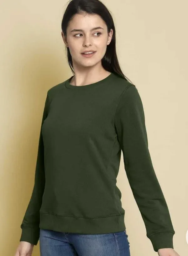 Olive_Green_Full_Sleeve_Solid_Women_Sweatshirt