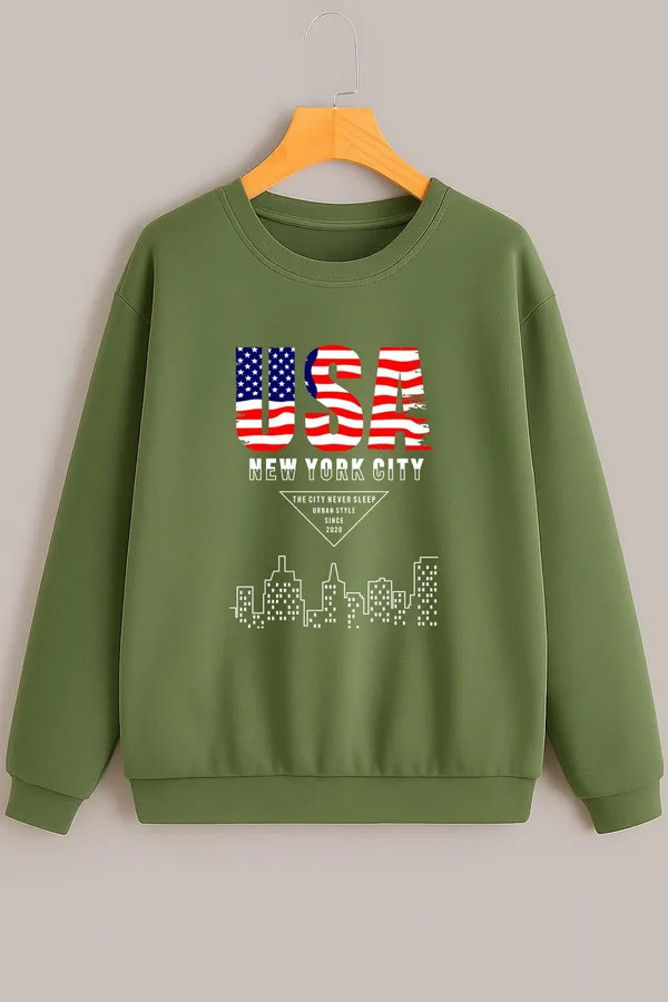 Olive_Graphic_Print_Fleece_Full_Sleeve_Round_Neck_Sweatshirt_For_Men