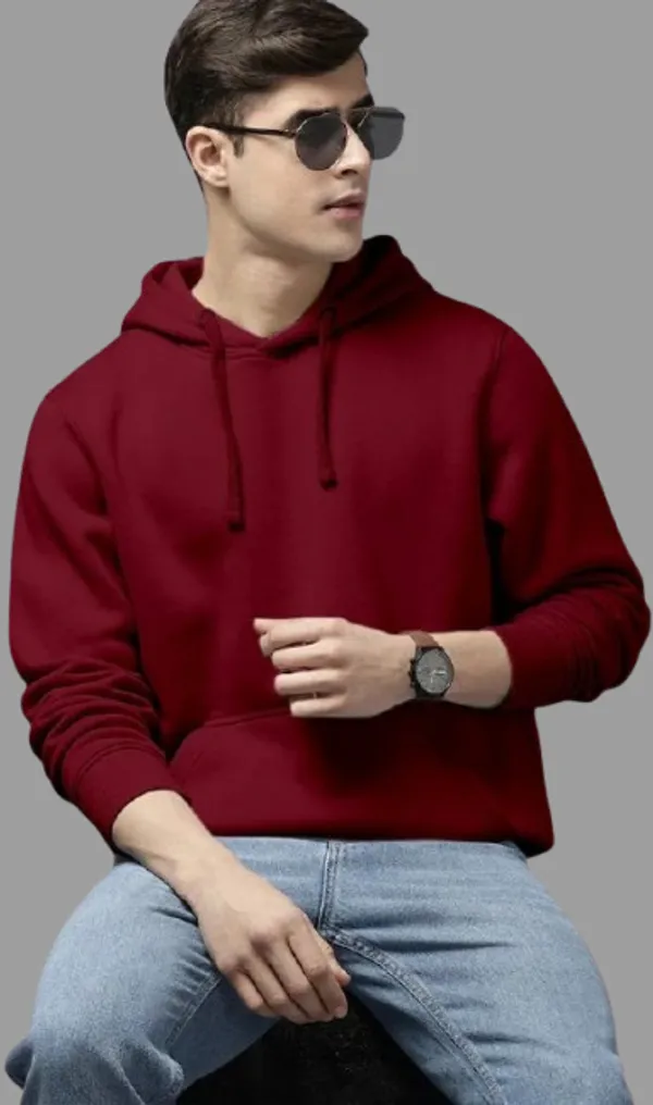 Maroon_Solid_Cotton_Blend_Full_Sleeve_Hooded_Neck_Sweatshirt_For_Men