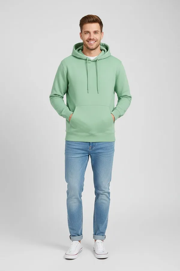 Pista_Green_Solid_Fleece_Full_Sleeve_Hooded_Neck_Sweatshirt_For_Men