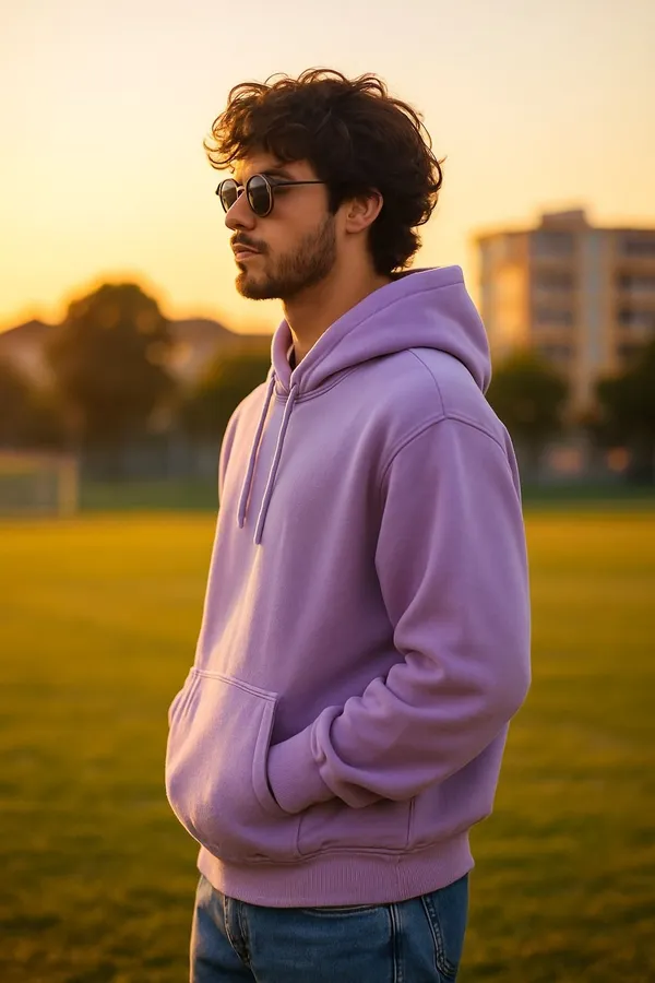 Purple_Solid_Fleece_Full_Sleeve_Hooded_Neck_Sweatshirt_For_Men