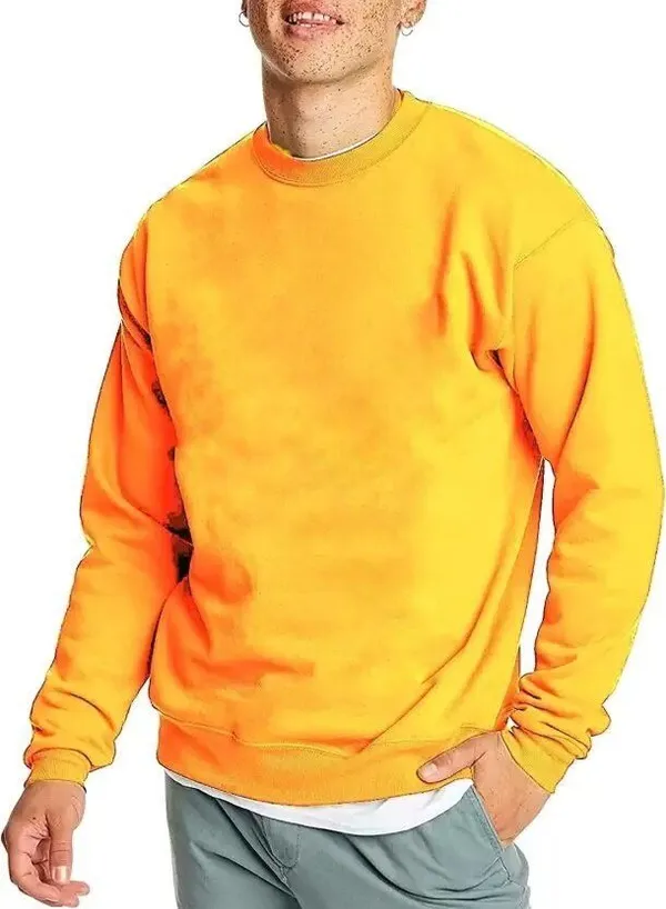 Yellow_Solid_Fleece_Blend_Full_Sleeve_Round_Neck_Sweatshirt_For_Men