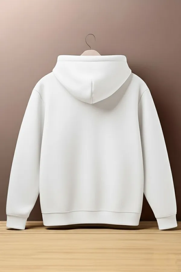 White_Solid_Polycotton_Full_Sleeve_Hooded_Neck_Sweatshirt_For_Men_&_Women