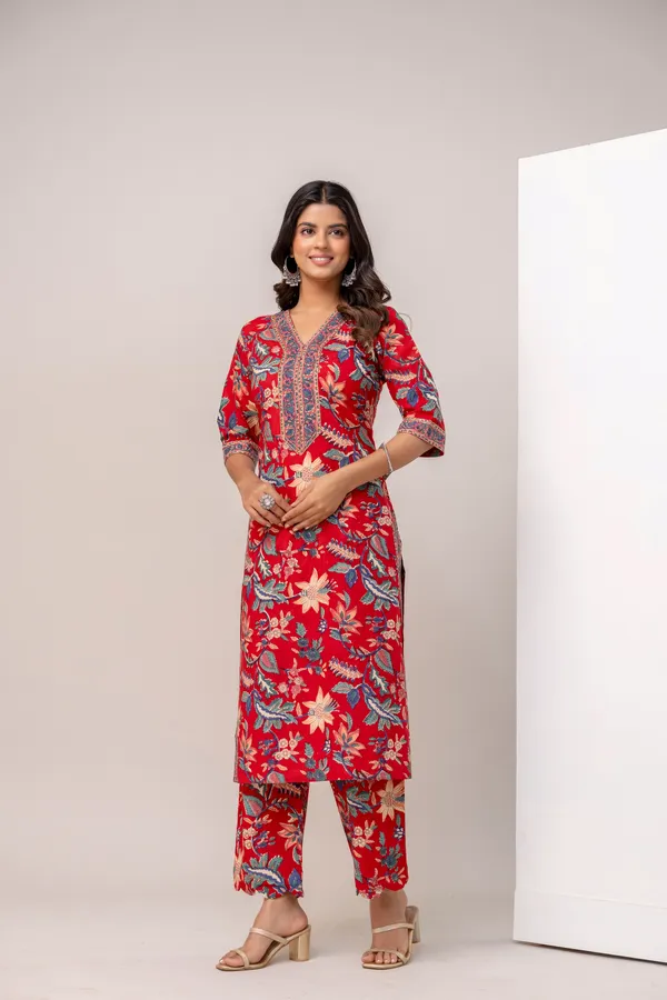 Red_Pure_Cotton_Premium_Straight_Suit_For_Women