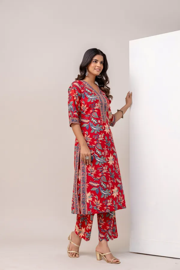 Red_Pure_Cotton_Premium_Straight_Suit_For_Women
