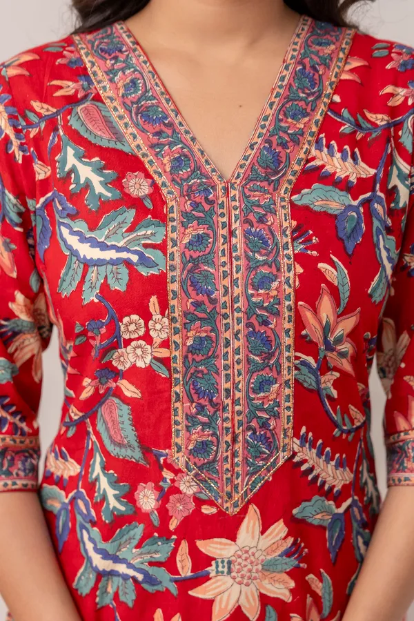 Red_Pure_Cotton_Premium_Straight_Suit_For_Women