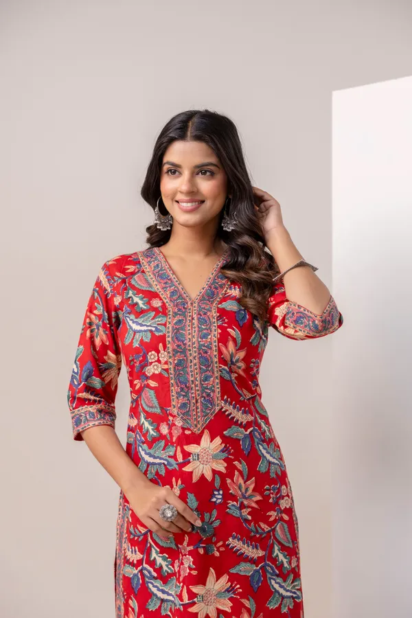 Red_Pure_Cotton_Premium_Straight_Suit_For_Women