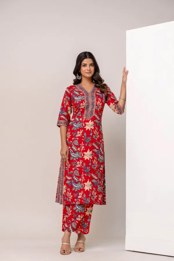 Red_Pure_Cotton_Premium_Straight_Suit_For_Women