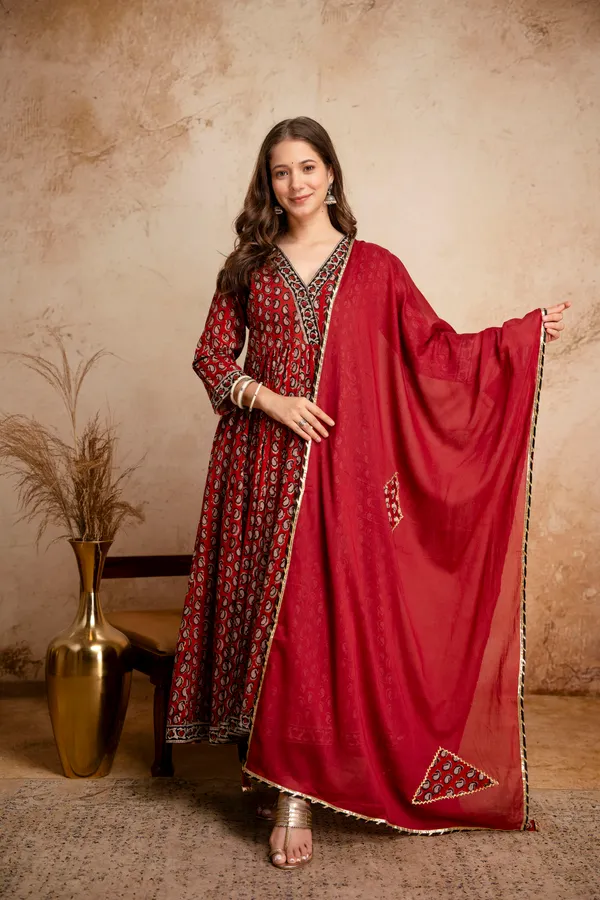Red_Printed_Anarkali_Gown_with_Dupatta_for_Women