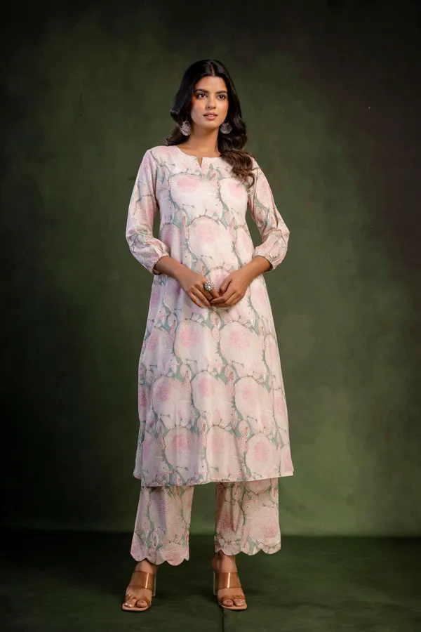White_And_Pink_Pure_Cotton_Premium_A_Line_Suit_For_Women