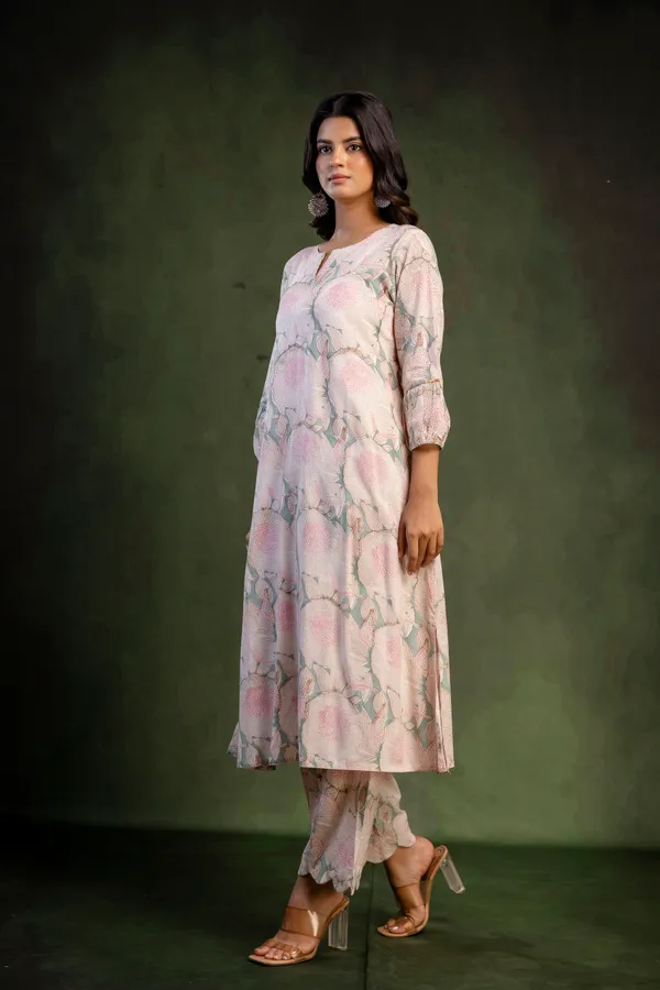 White_And_Pink_Pure_Cotton_Premium_A_Line_Suit_For_Women