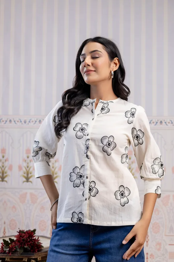 White_Pure_Cotton_Premium_Top_For_Women