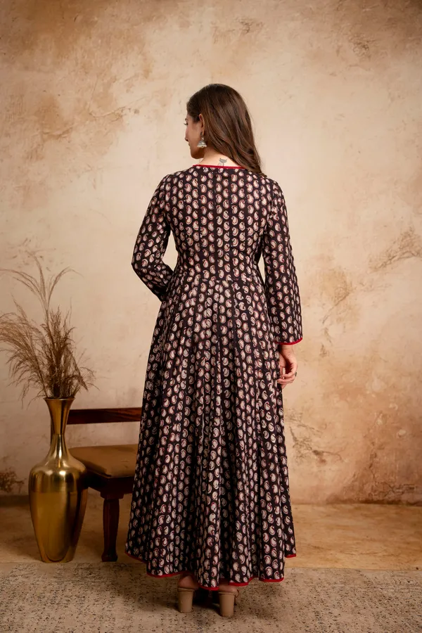 Black_Cotton_Paisley_Print_Wrap_Dress_for_Women