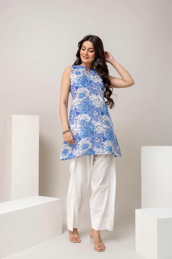 Blue_Pure_Cotton_Premium_Coord_Set_Farsi_For_Women