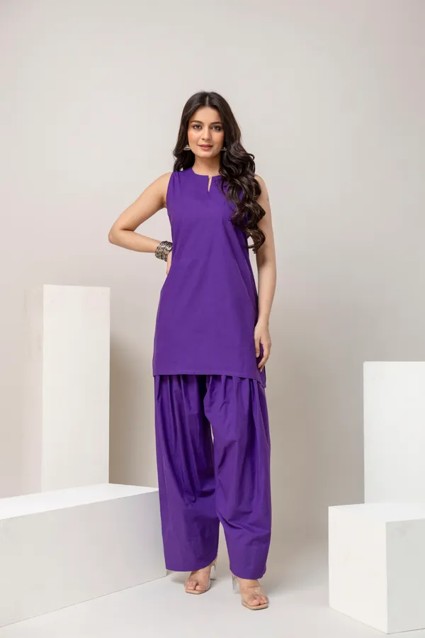 Purple_Pure_Cotton_Premium_Coord_Set_Farsi_For_Women