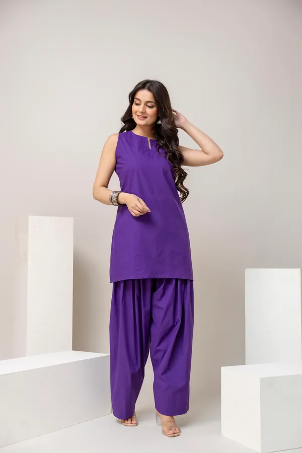 Purple_Pure_Cotton_Premium_Coord_Set_Farsi_For_Women