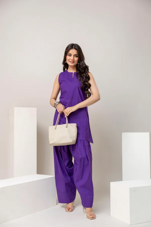 Purple_Pure_Cotton_Premium_Coord_Set_Farsi_For_Women