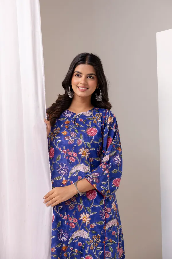 Blue_Pure_Cotton_Premium_A_Line_Suit_For_Women
