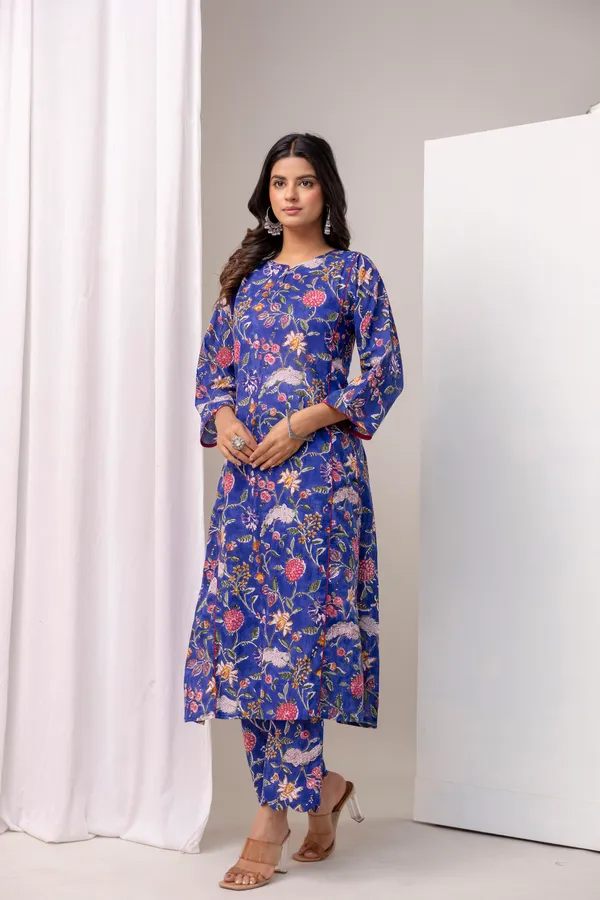 Blue_Pure_Cotton_Premium_A_Line_Suit_For_Women