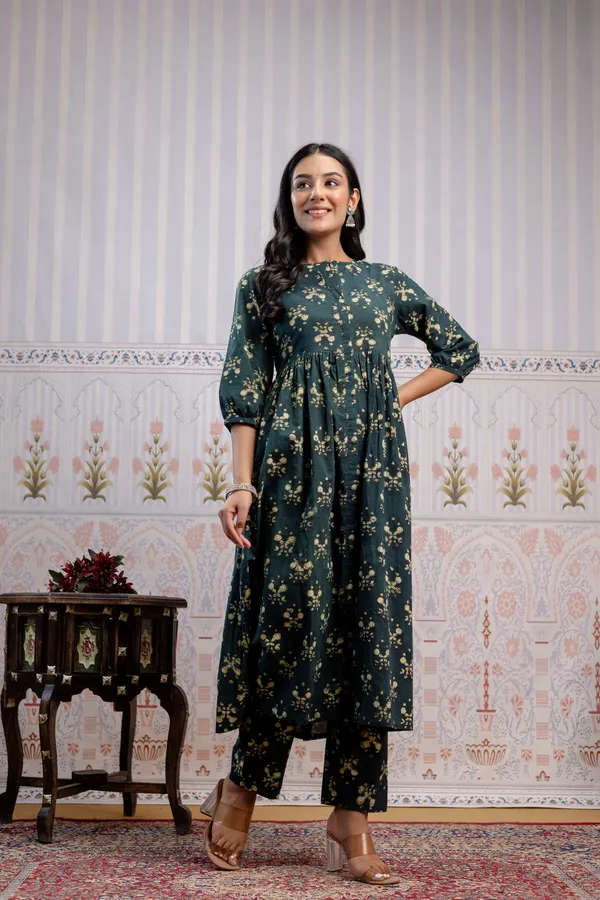 Green_Pure_Cotton_Premium_A_Line_Kurta_For_Women
