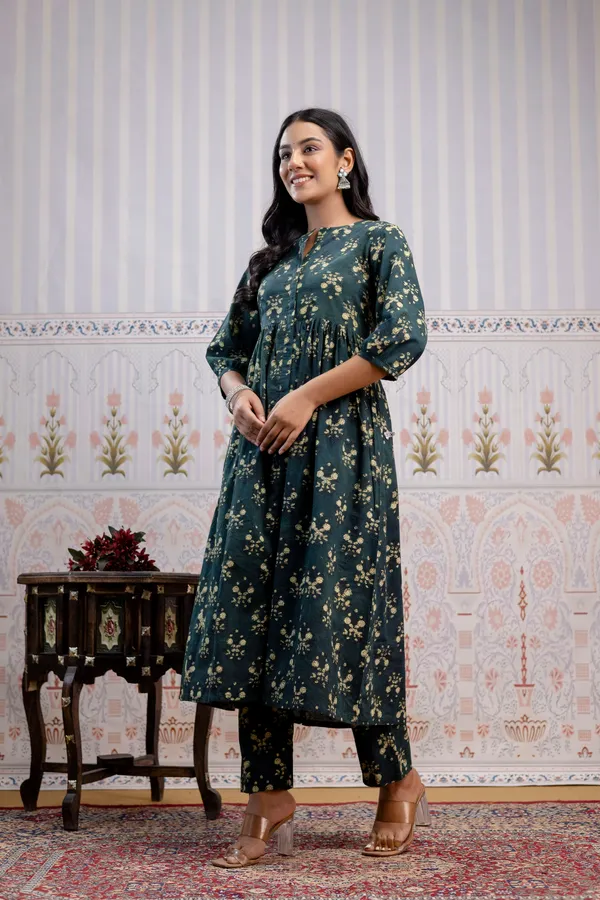 Green_Pure_Cotton_Premium_A_Line_Kurta_For_Women