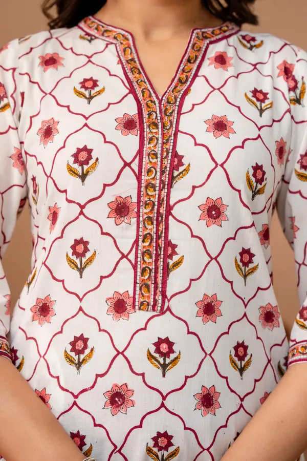 White_And_Pink_Pure_Cotton_Premium_Straight_Suit_For_Women