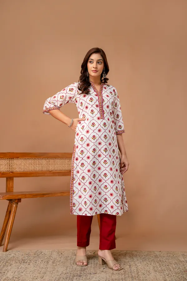 White_And_Pink_Pure_Cotton_Premium_Straight_Suit_For_Women