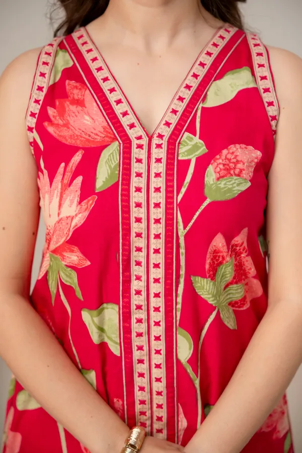 Red_Floral_Print_Sleeveless_V-Neck_Dress_for_Women