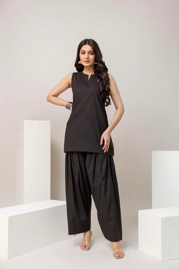 Black_Pure_Cotton_Premium_Coord_Set_Farsi_For_Women
