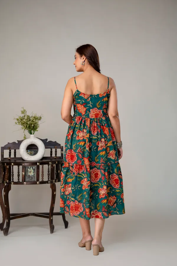 Green_Pure_Cotton_Premium_Midi_Dresses_For_Women