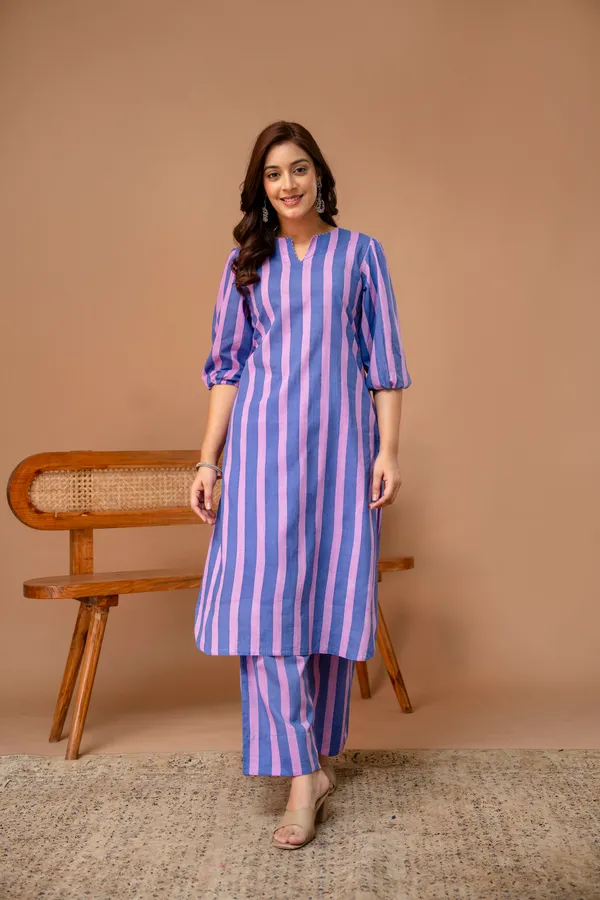 Blue_And_Pink_Pure_Cotton_Premium_Straight_Suit_For_Women