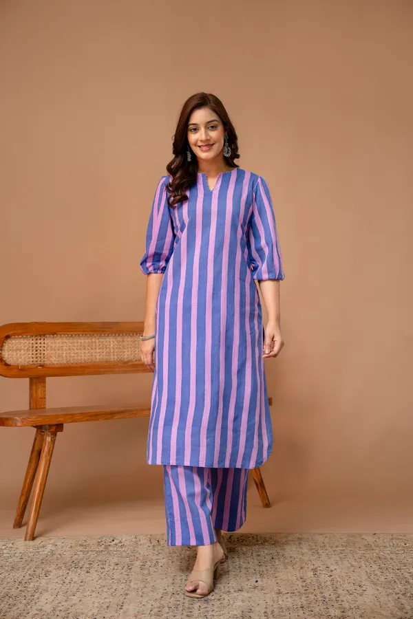 Blue_And_Pink_Pure_Cotton_Premium_Straight_Suit_For_Women