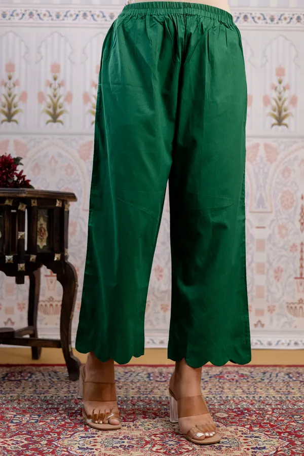 Red_And_Green_Pure_Cotton_Premium_Angarkha_Set_For_Women