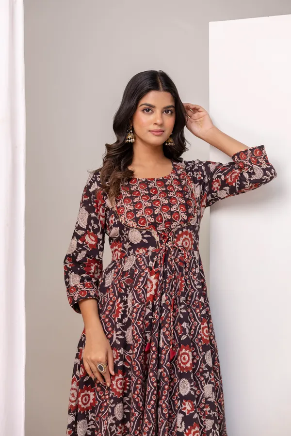 Black_Pure_Cotton_Premium_Angarkha_Set_For_Women