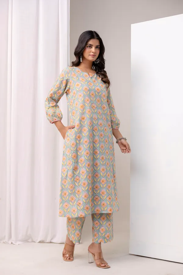 Pastel_Sky_Blue_Pure_Cotton_Premium_Angarkha_Set_For_Women