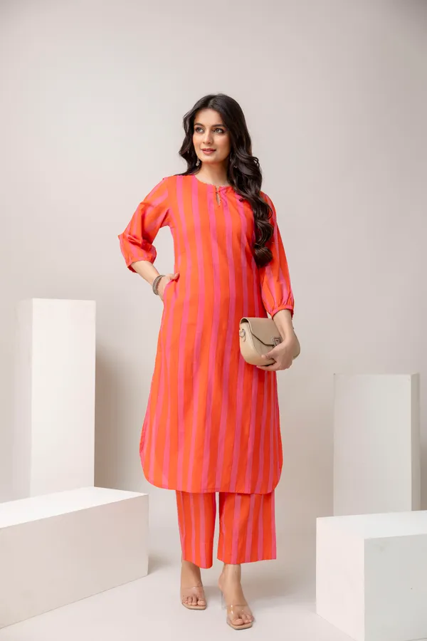 Orange_And_Pink_Pure_Cotton_Premium_Straight_Suit_For_Women