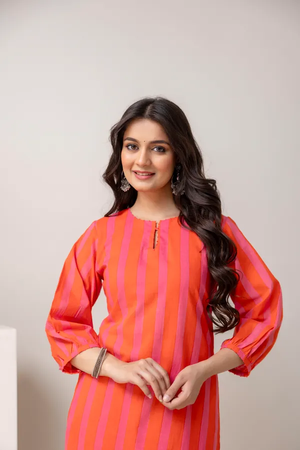 Orange_And_Pink_Pure_Cotton_Premium_Straight_Suit_For_Women